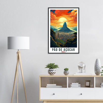 Pao De Acucar Travel Print Wall Art Pao De Acucar Brazil Wall Hanging Artwork Art Gifts Pao De Acucar Travel Poster Brazil Art Lovers Gift