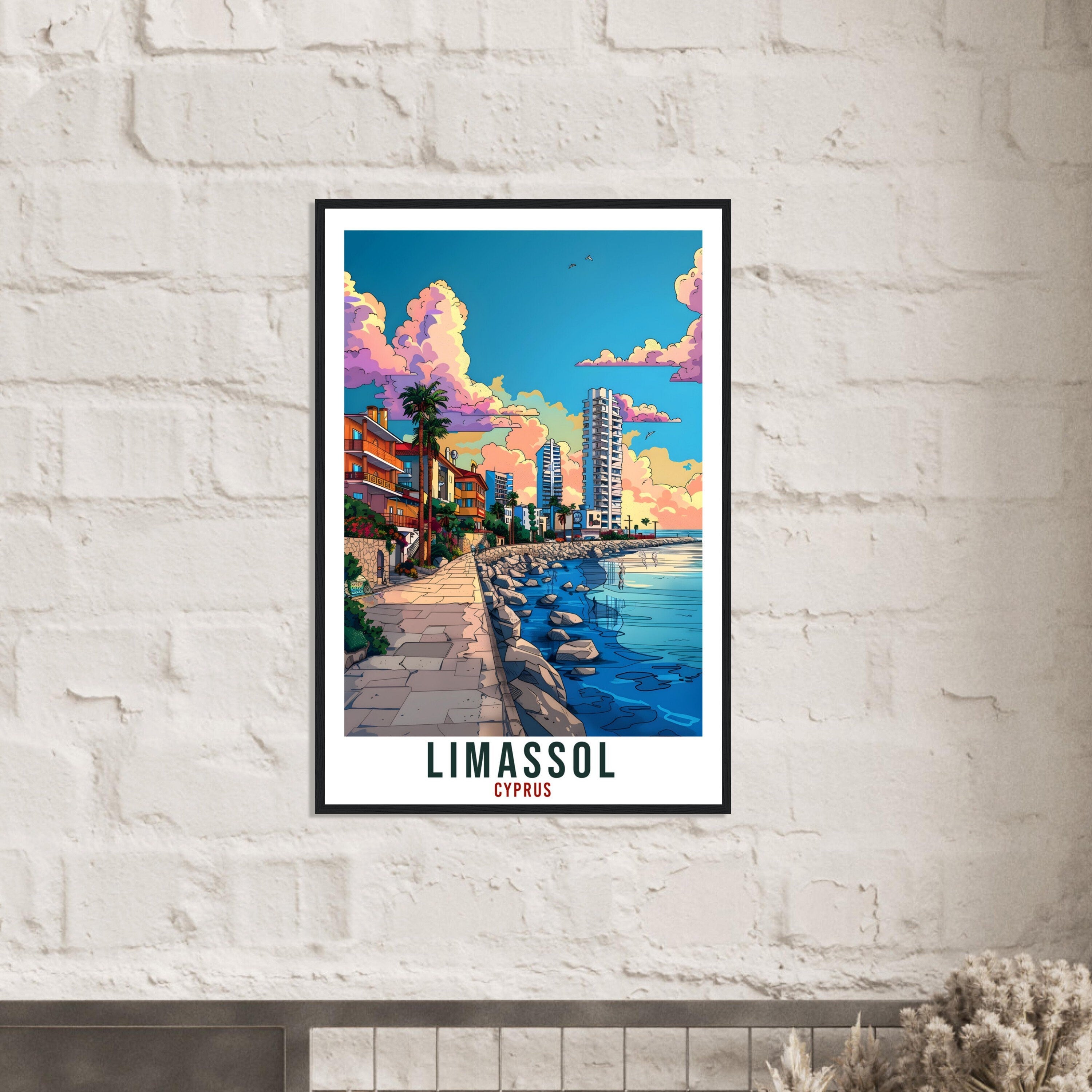 Limassol Cyprus Travel Print Cyprus Wall Art Wall Hanging Home Décor Limassol Gift Cyprus Landmark Artwork Gift Cyprus Holiday Travel Poster