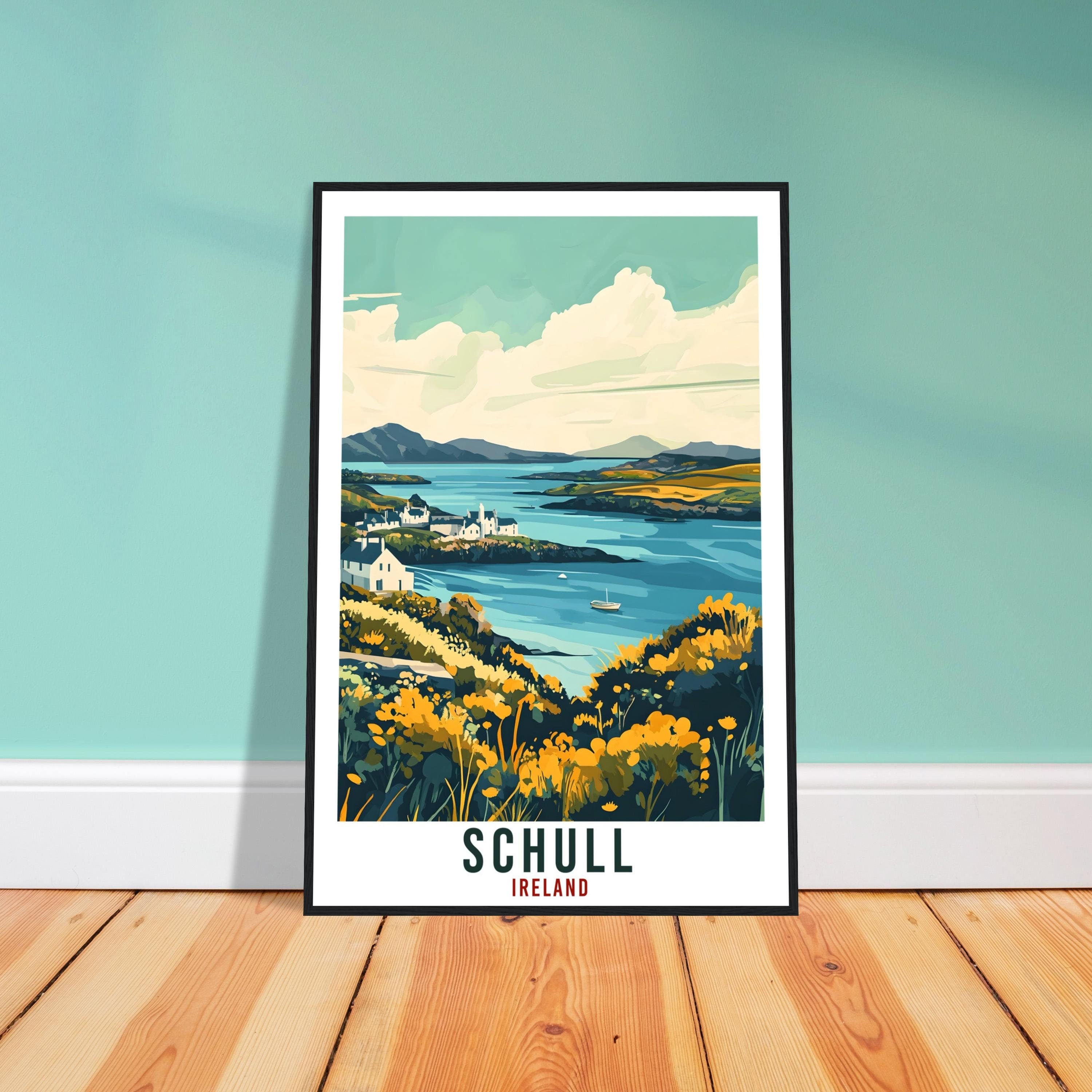 Schull Travel Print Ireland Home Decor Schull Wall Art Gift Wall Hanging Art Lover Schull Irish Artwork Travel Poster Ireland Travel Art