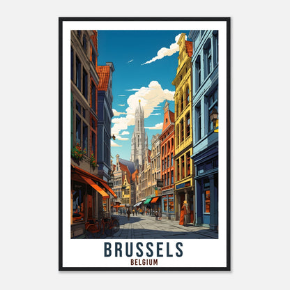 Brussels Belgium Travel Poster Wall Art Brussels Home Décor Artwork Wall Hanging Brussels Art Gifts Brussels Travel Print Belgian Art Lovers