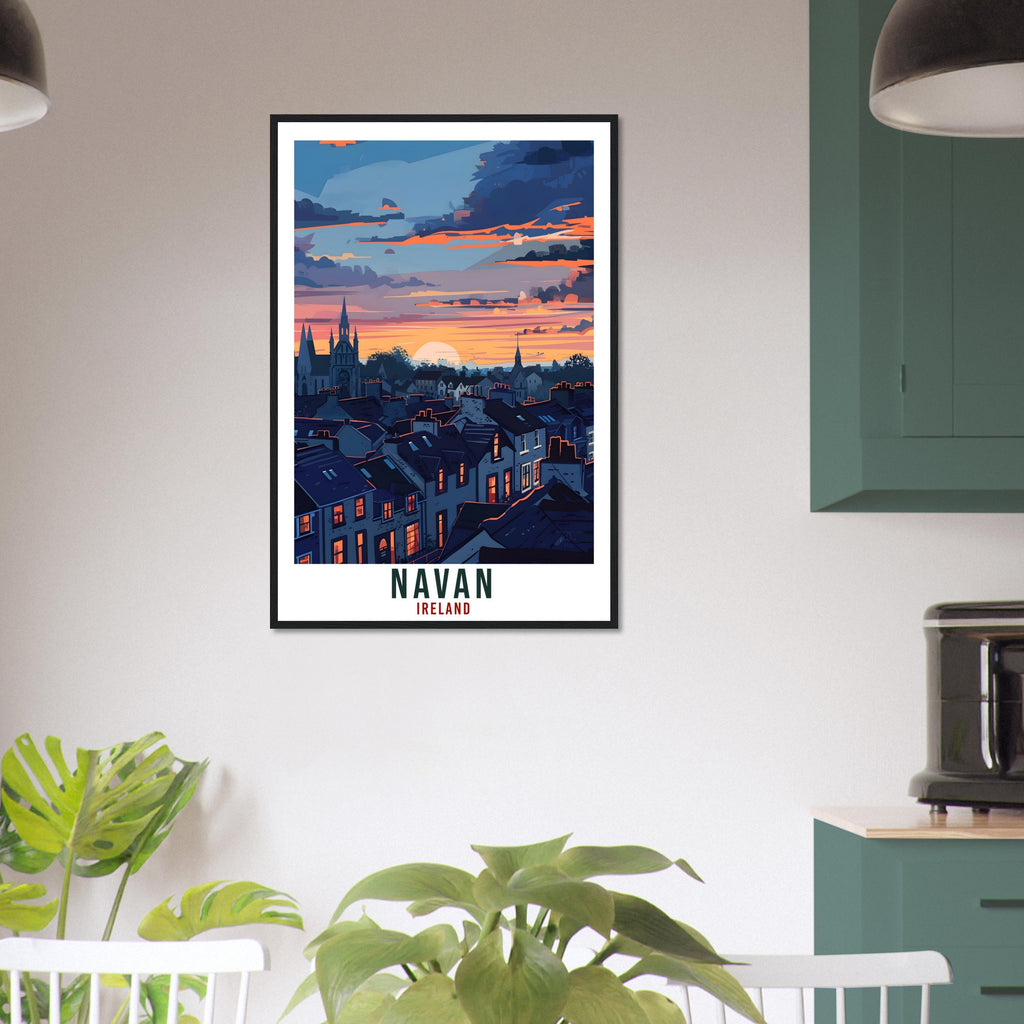 Navan Travel Print Ireland Wall Art Wall Hanging Home Living Décor Navan Gift Art Lovers Gift Meath Irish Artwork Gift Ireland Travel Poster
