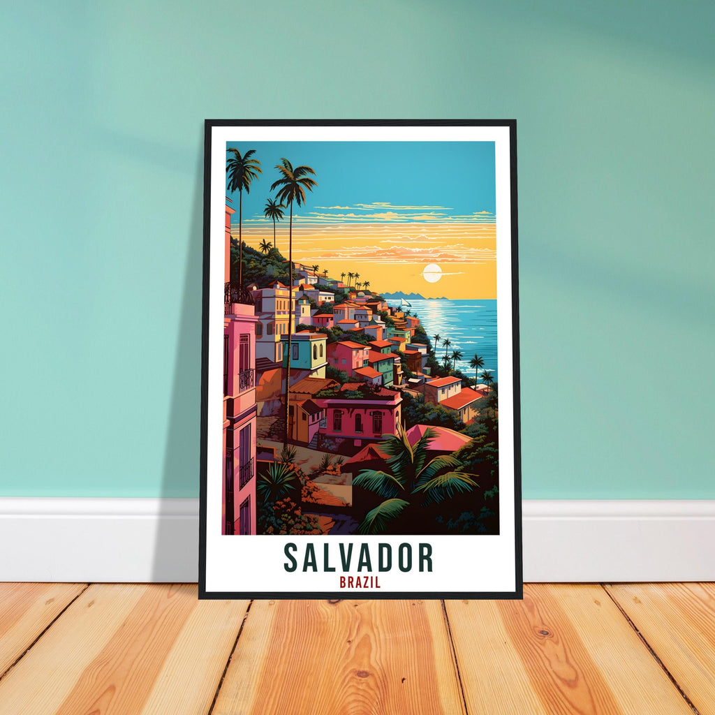 Salvador Travel Print Wall Art Salvador Brazil Wall Hanging Salvador Artwork Art Gifts Salvador Travel Poster Brazil Decor Art Lovers Gift