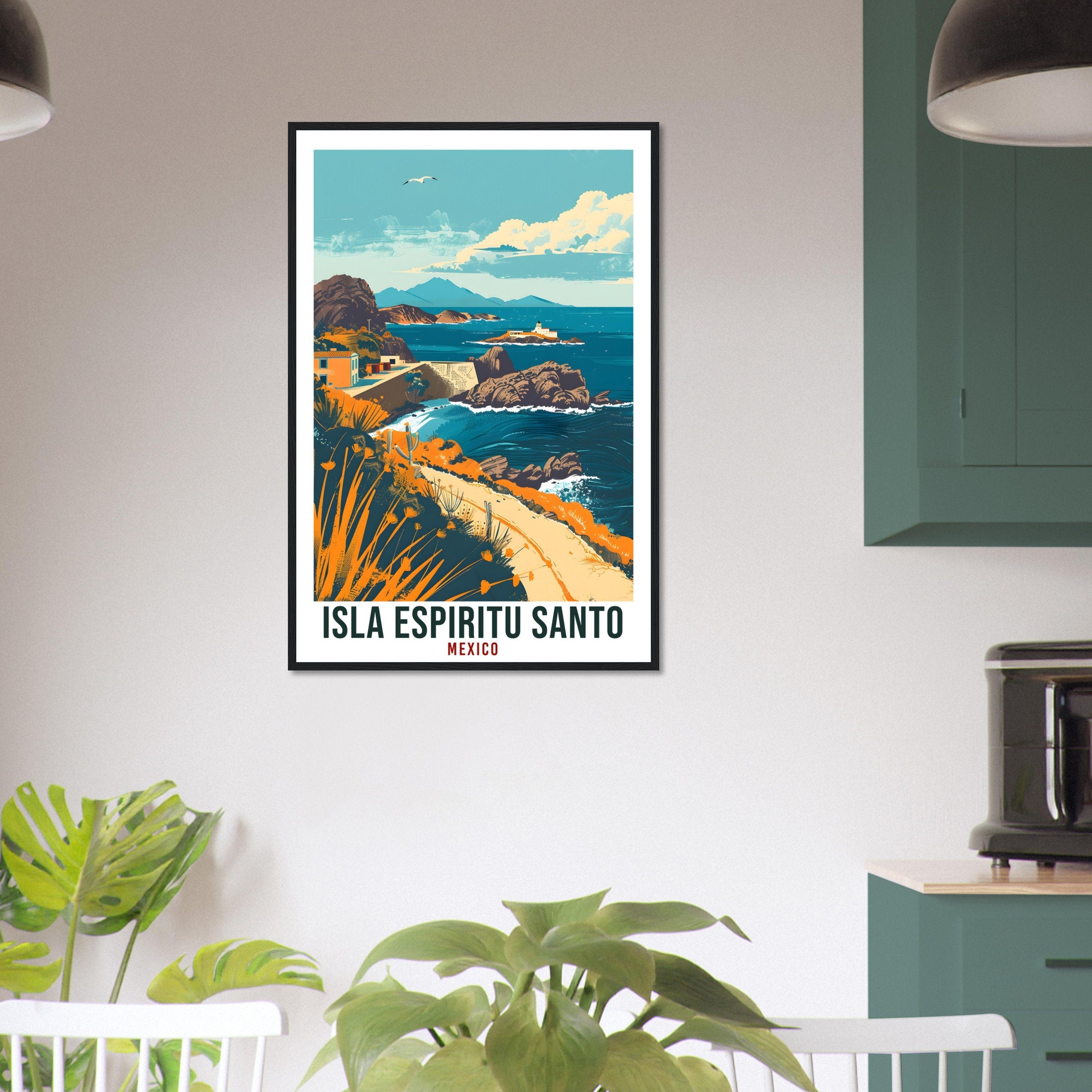 Isla Espiritu Santo Mexico Travel Print Mexico Wall Art Home Décor Espiritu Santo Gift Mexico Home Artwork Gift South America Travel Poster