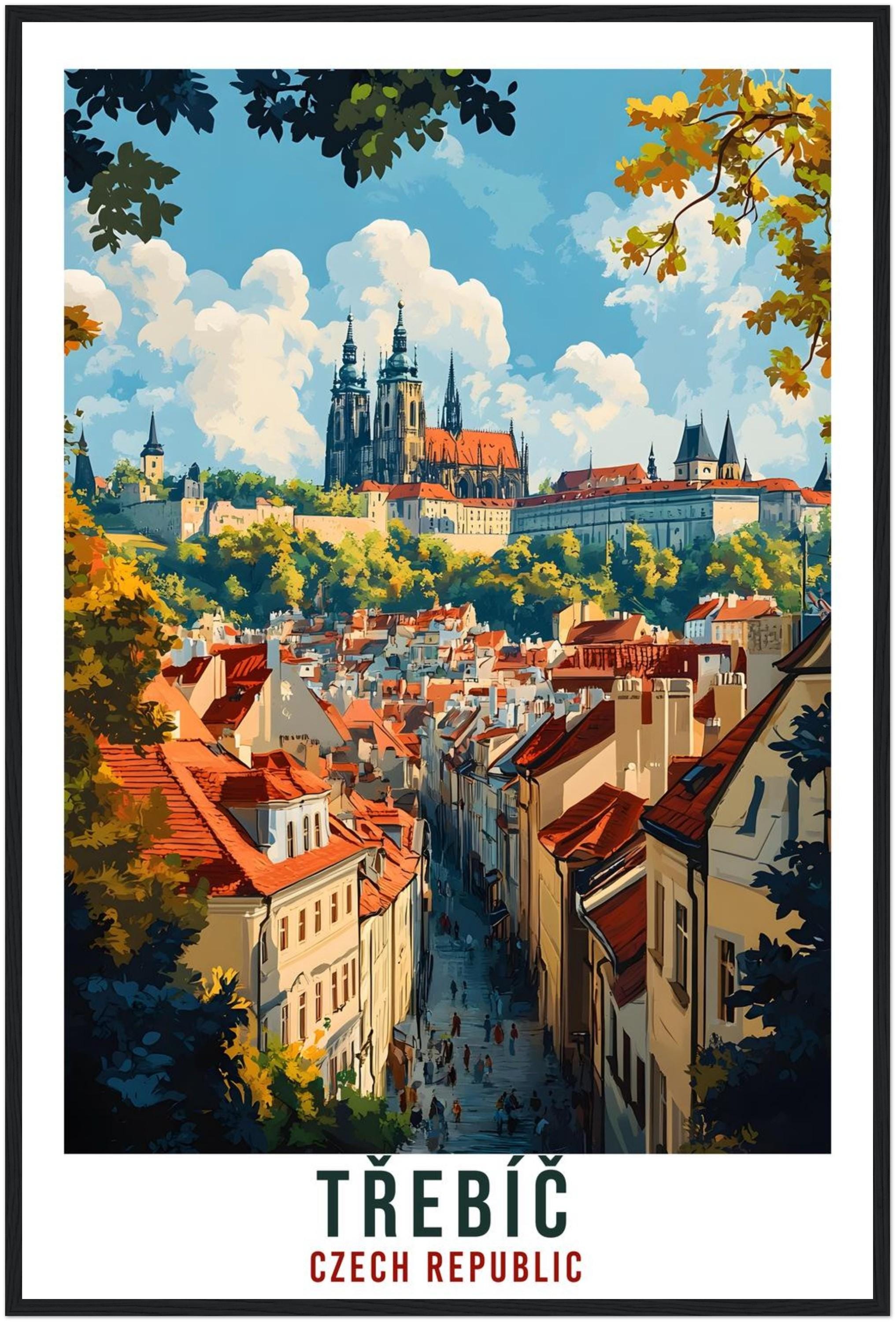 Třebíč Travel Print Czechia Home Decor Třebíč Wall Art Gift Wall Hanging Art Lover Třebíč Czech Republic Artwork Travel Poster Travel Art