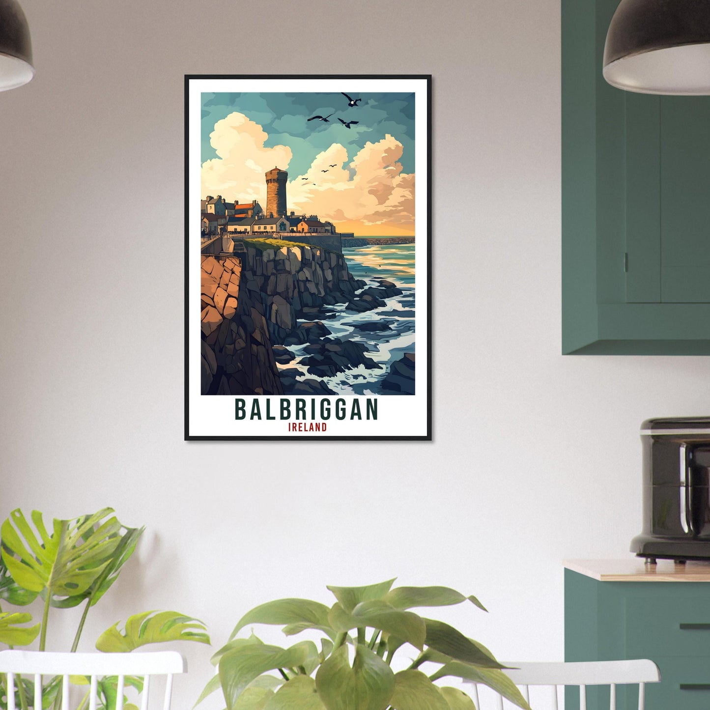 Balbriggan Travel Print Ireland Home Decor Dublin Wall Art Wall Hanging Art Lover Irish Artwork Travel Poster Balbriggan Ireland Travel Art