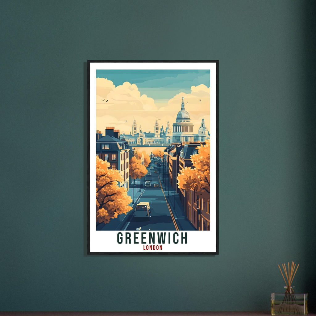 Greenwich London Travel Print England Decor Greenwich Wall Art Gift Wall Hanging Art Lover Greenwich England Artwork Travel Poster UK Art