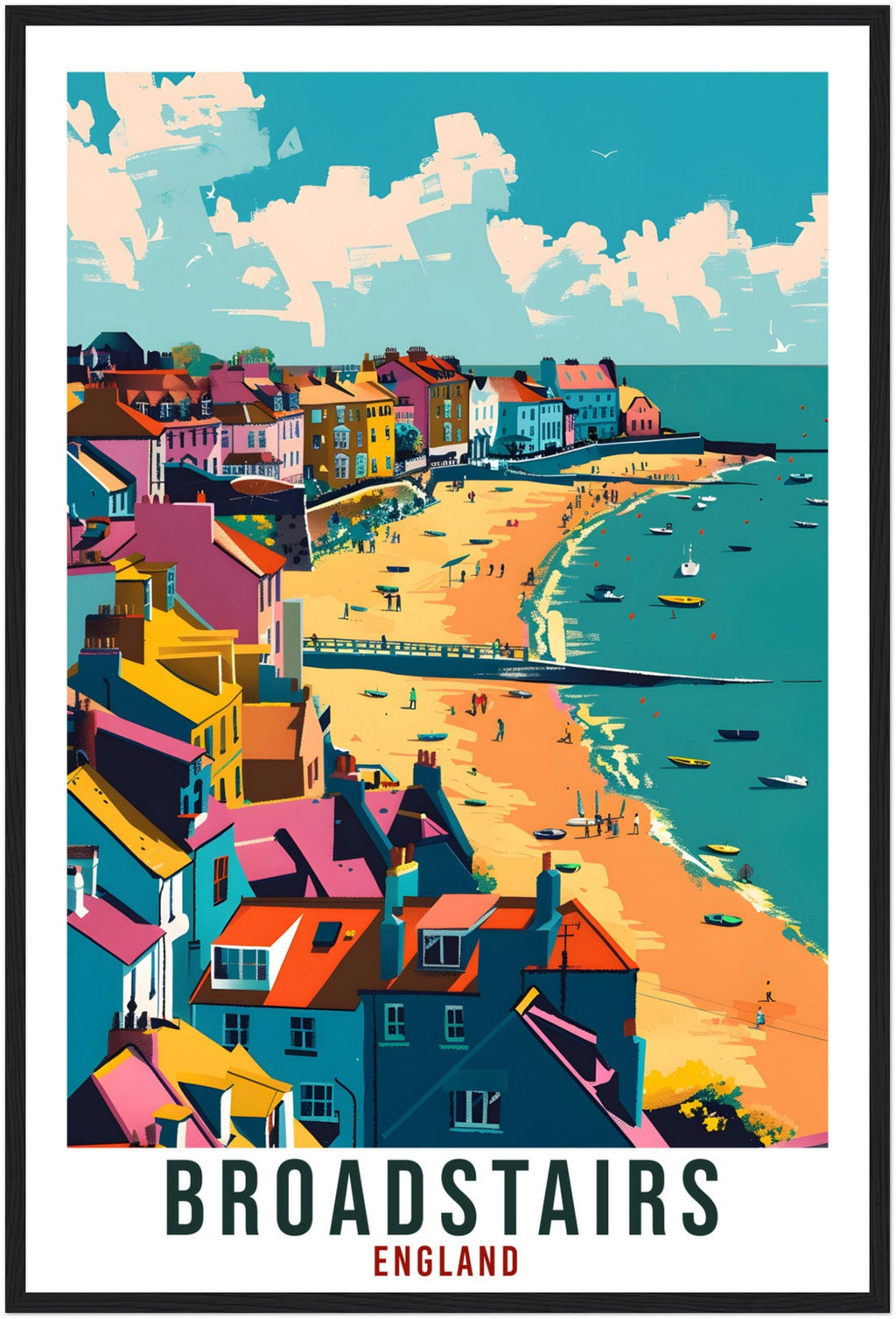 Broadstairs Travel Print Wall Art Wall Hanging Home Living Décor Broadstairs Gift Art Lovers Gift Artwork Gift Print England Travel Poster
