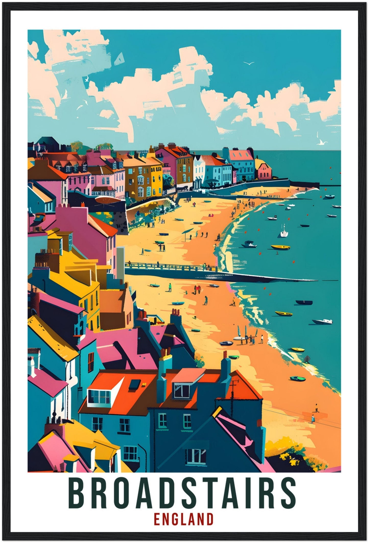 Broadstairs Travel Print Wall Art Wall Hanging Home Living Décor Broadstairs Gift Art Lovers Gift Artwork Gift Print England Travel Poster