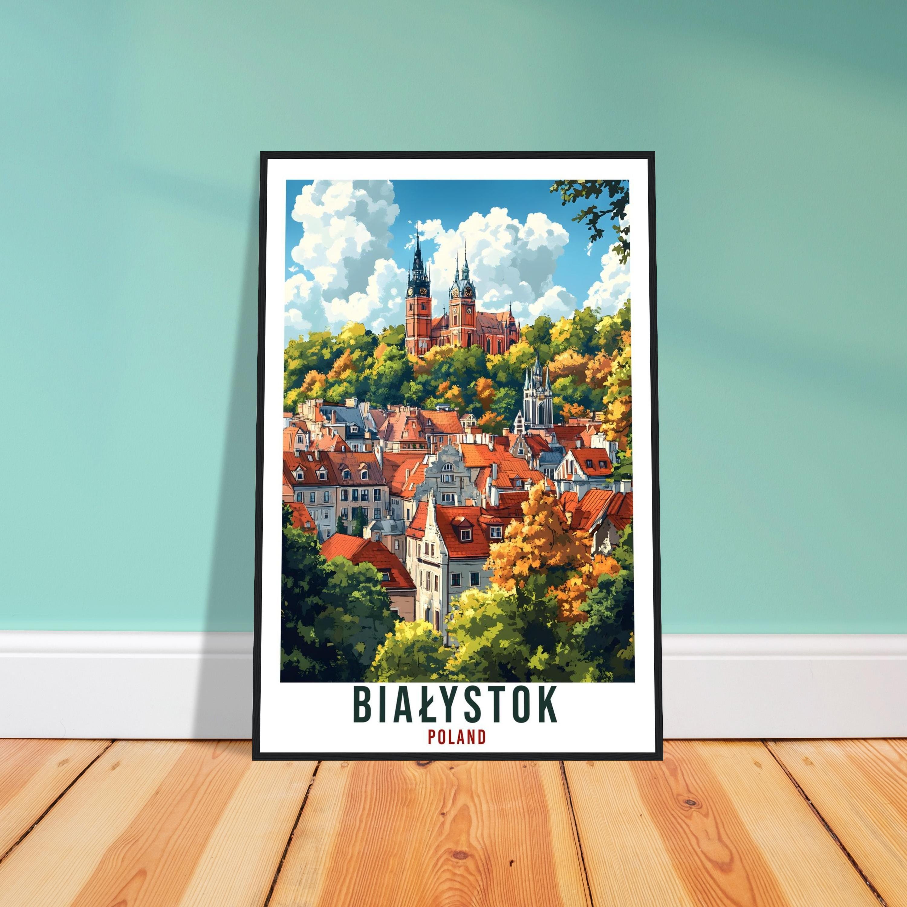 Białystok Travel Print Poland Home Decor Białystok Wall Art Gift Wall Hanging Art Lover Białystok Polish Artwork Travel Poster Poland Travel