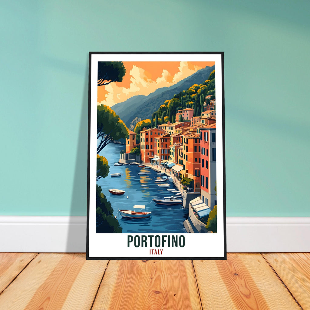 Portofino Travel Print Italy Home Decor Portofino Wall Art Gift Wall Hanging Art Lover Portofino Italian Artwork Travel Poster Travel Gift