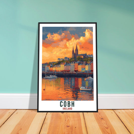 Cobh Travel Print Ireland Home Decoration Cobh Irish Town Wall Art Gift Wall Hanging Art Lover Irish Artwork Ireland Cobh Travel Poster