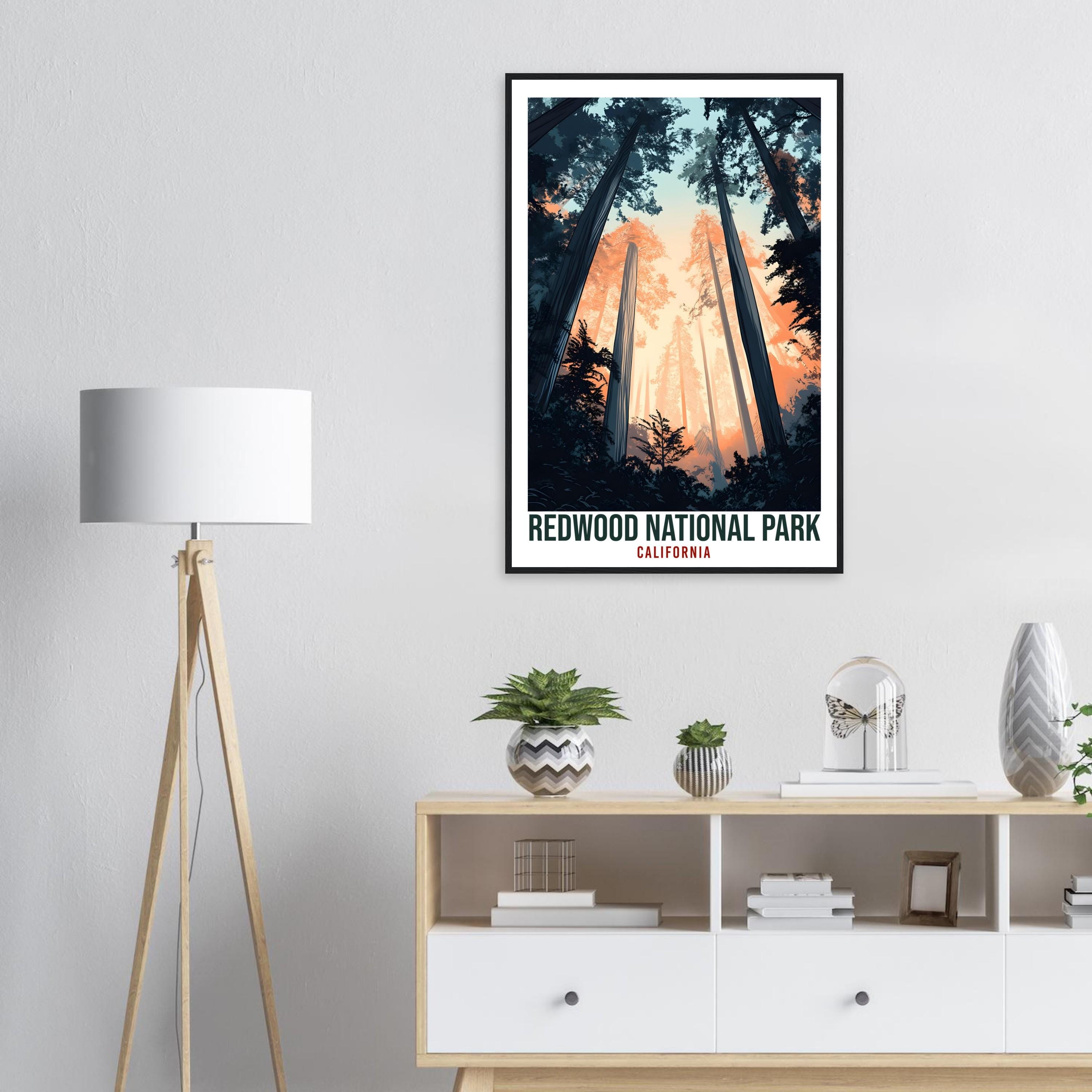 Redwood National Park California USA Travel Print Wall Art Wall Hanging Home Décor Alajuela Gift Travel Art USA Artwork Travel Poster