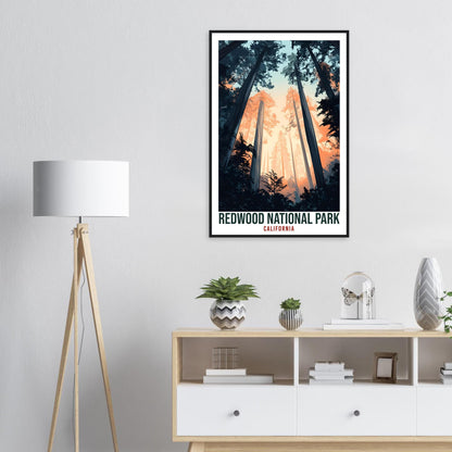 Redwood National Park California USA Travel Print Wall Art Wall Hanging Home Décor Alajuela Gift Travel Art USA Artwork Travel Poster