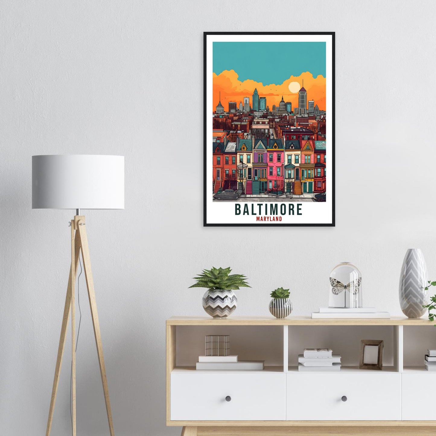 Baltimore Travel Print Maryland Home Decoration USA City Wall Art Gift Wall Hanging Art Lover Maryland Artwork Baltimore Travel Poster
