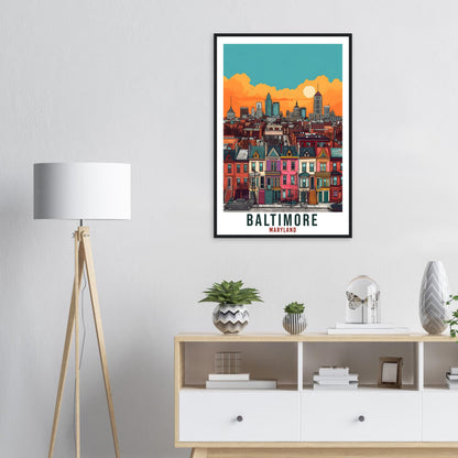 Baltimore Travel Print Maryland Home Decoration USA City Wall Art Gift Wall Hanging Art Lover Maryland Artwork Baltimore Travel Poster