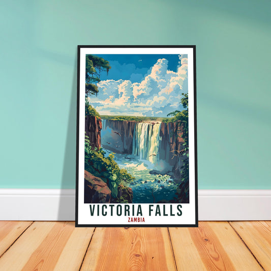 Victoria Falls Zambia Travel Print Wall Art Wall Hanging Home Décor Victoria Falls Gift Art Lovers Zambia Artwork Gift Print African Poster