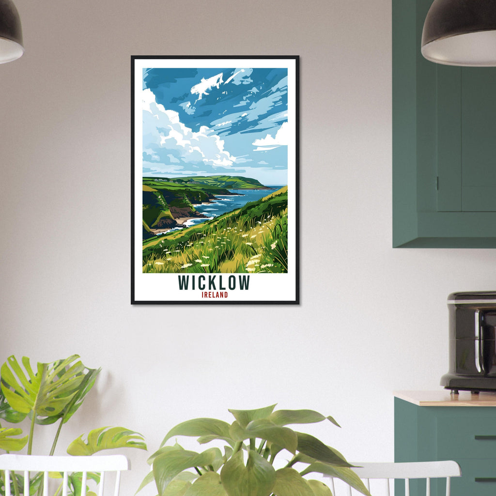 Wicklow Travel Poster Ireland Wall Art Wall Hanging Home Living Décor Wicklow Gift Art Lovers Gift Irish Artwork Gift Ireland Travel Print