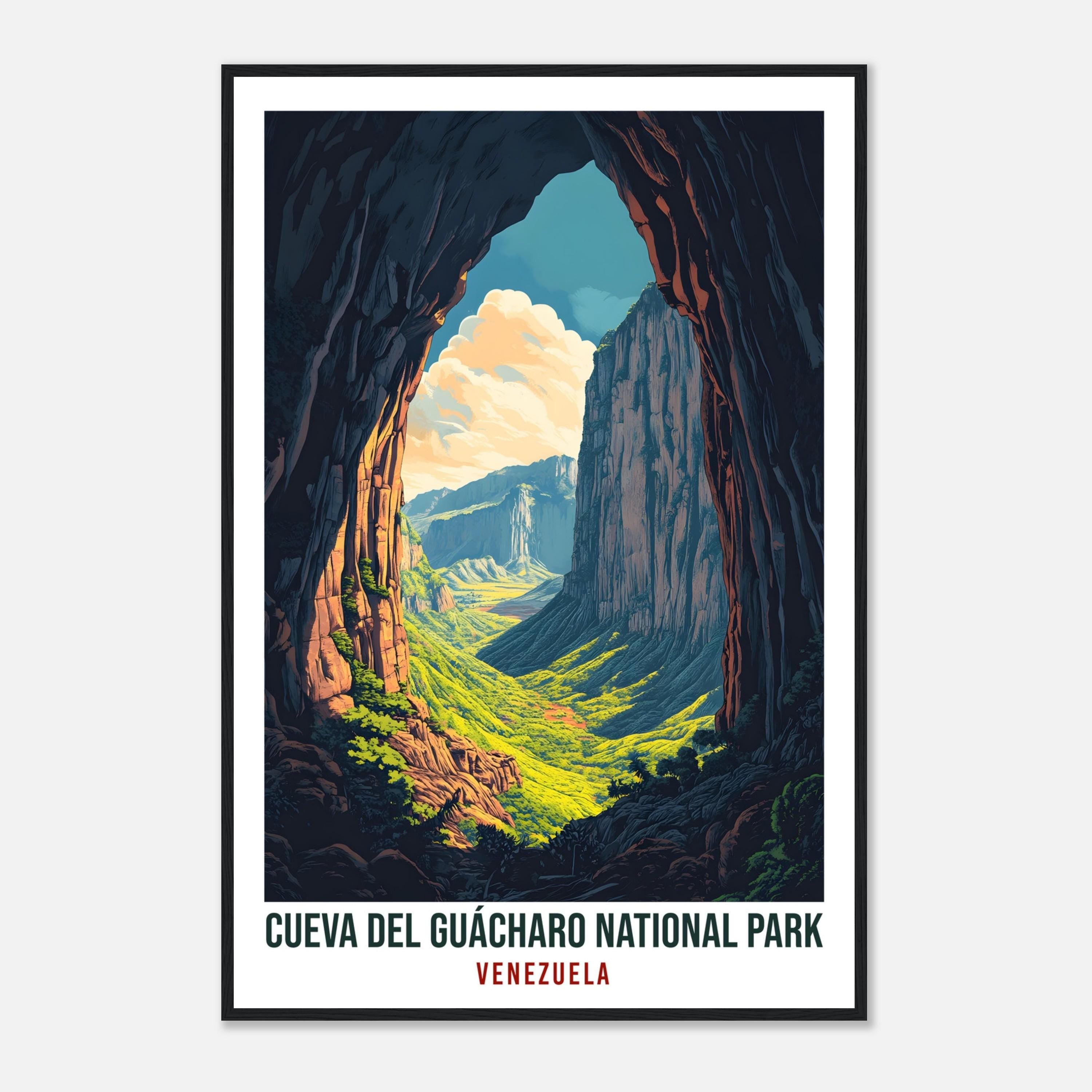 Cueva Del Guácharo National Park Travel Print Venezuela Decor Cueva Del Guácharo Travel Gift Wall Art Lover Venezuela Artwork Travel Poster