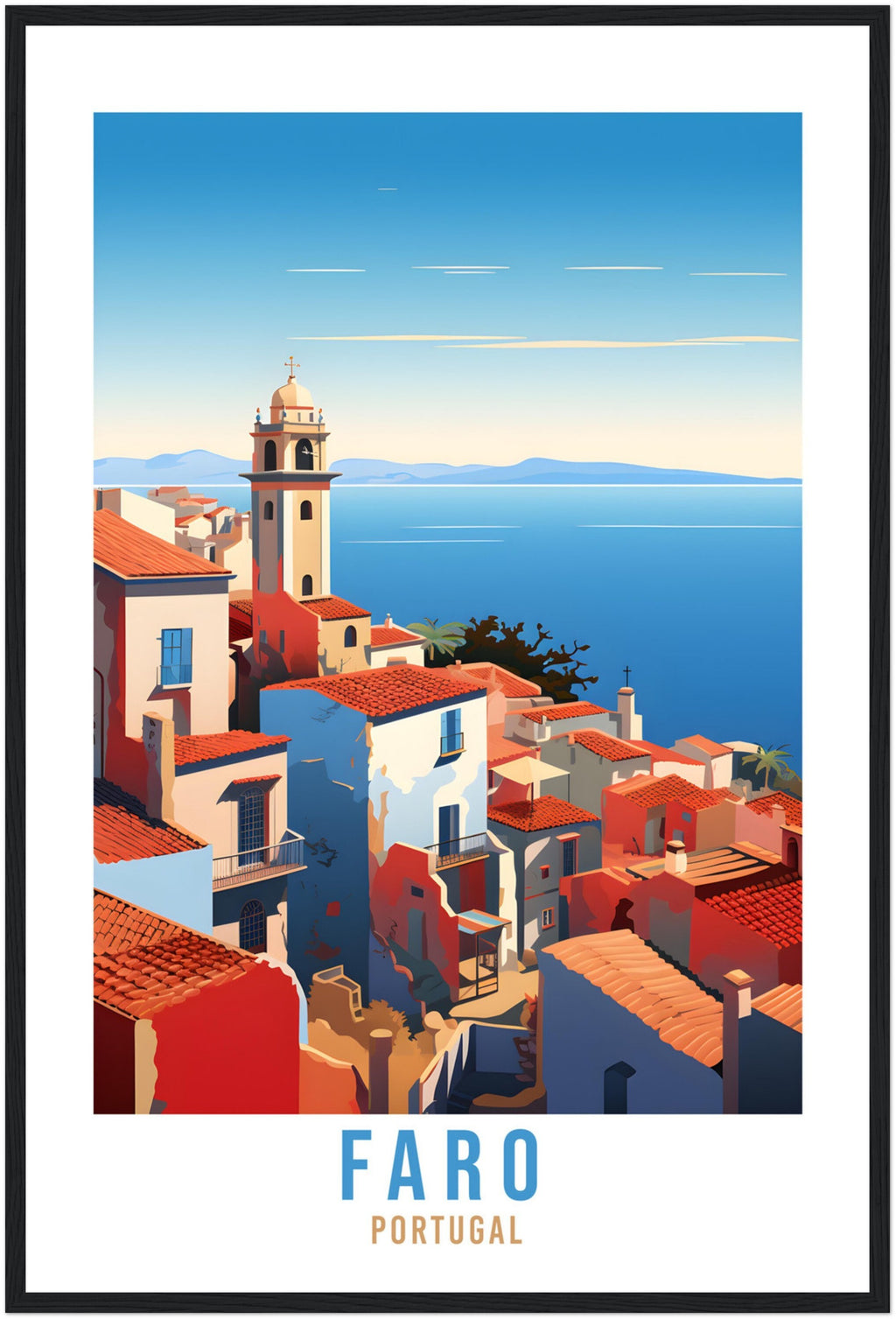 Faro Travel Print Wall Art Faro Home Decor Faro Wall Hanging Faro Gift Portugal Travel Gift Portugal Wall Decor Faro Travel Decor Faro Gift