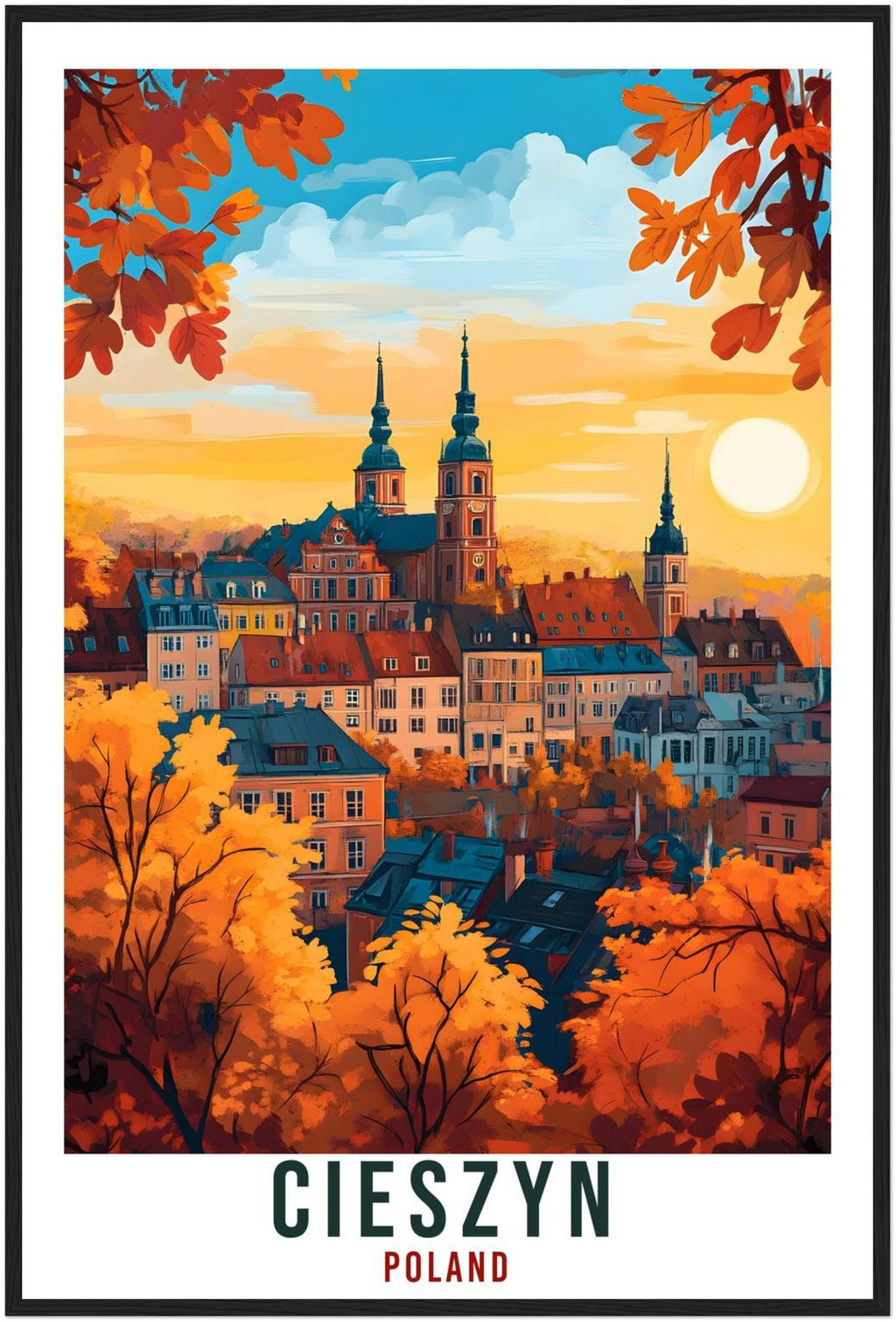Cieszyn Travel Print Poland Home Decor Cieszyn Wall Art Gift Wall Hanging Art Lover Cieszyn Polish Artwork Travel Poster Poland Travel Art