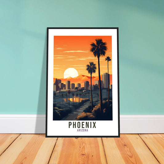 Phoenix Travel Print Phoenix Arizona Wall Art Phoenix Travel Poster Arizona Home Decor Phoenix Art Lovers Arizona Gift Phoenix Travel Art