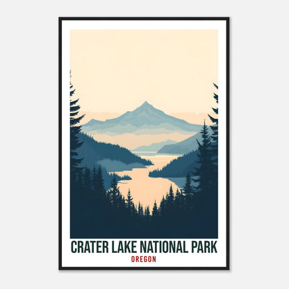 Crater Lake National Park USA Travel Print Wall Art Wall Hanging Home Décor Crater Lake Gift Travel Art USA Oregon Artwork Travel Poster