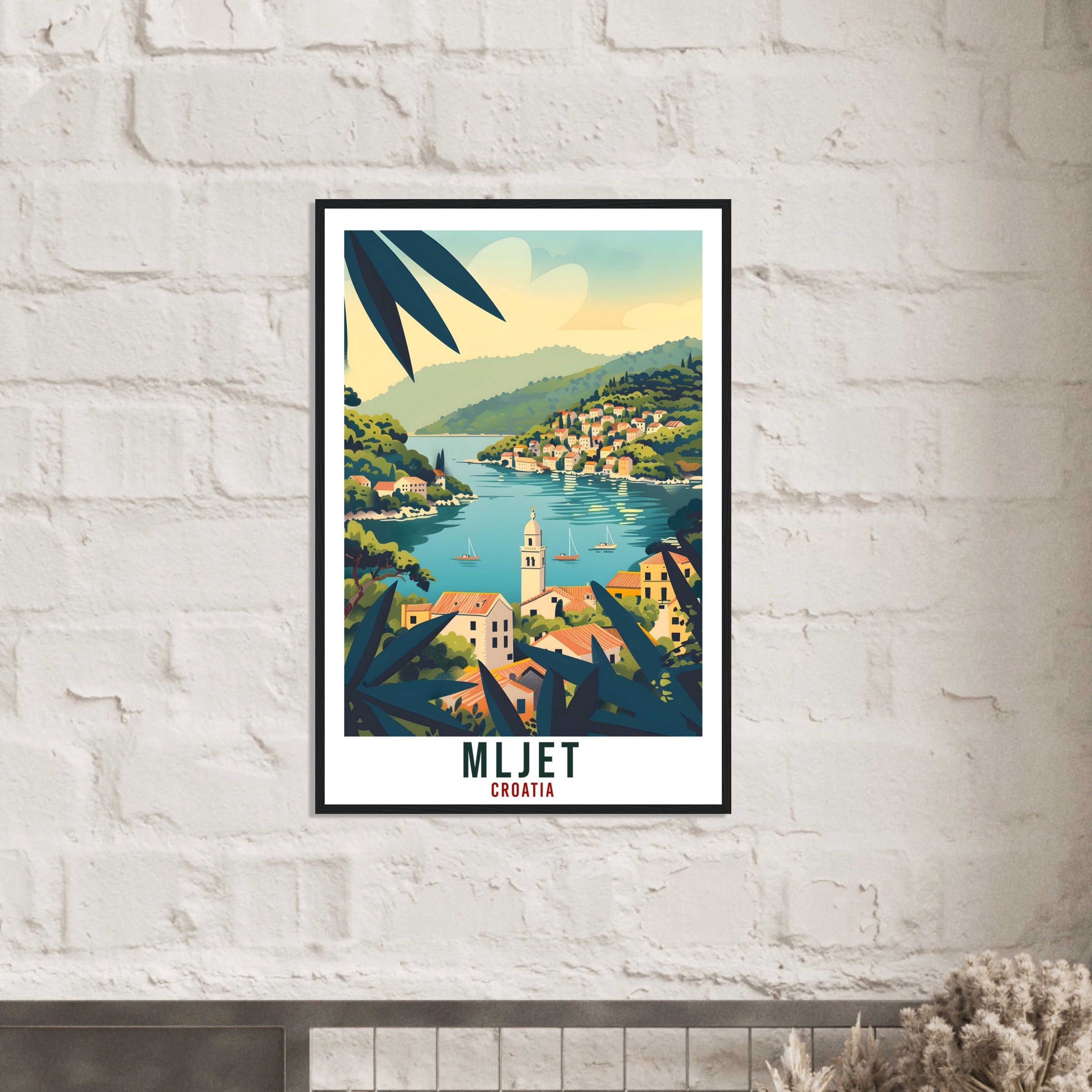 Mljet Travel Print Croatia Wall Art Wall Hanging Home Décor Mljet Island Gift Croatian Landmark Artwork Mljet Croatia Holiday Travel Poster