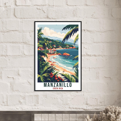 Manzanillo Costa Rica Travel Print Wall Art Wall Hanging Home Décor Manzanillo Beach Gift Artwork Travel Art Costa Rica City Travel Poster