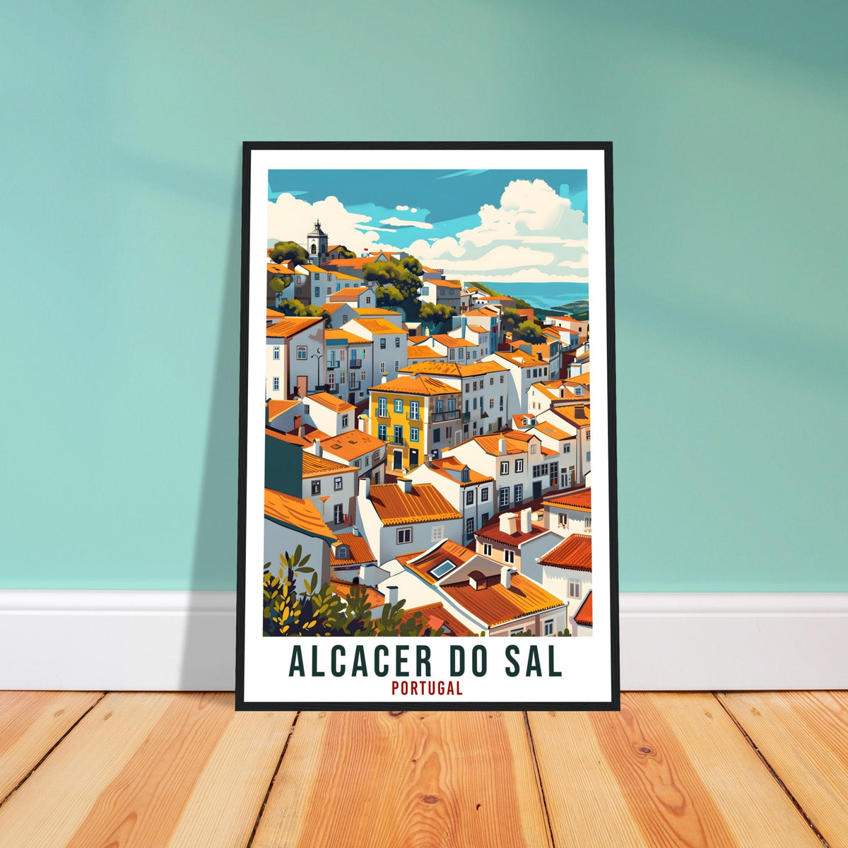 Alcacer Do Sal Travel Print Portugal Wall Art Wall Hanging Home Décor Alcacer Do Sal Gift Portugal Landmark Artwork Portugal Travel Poster