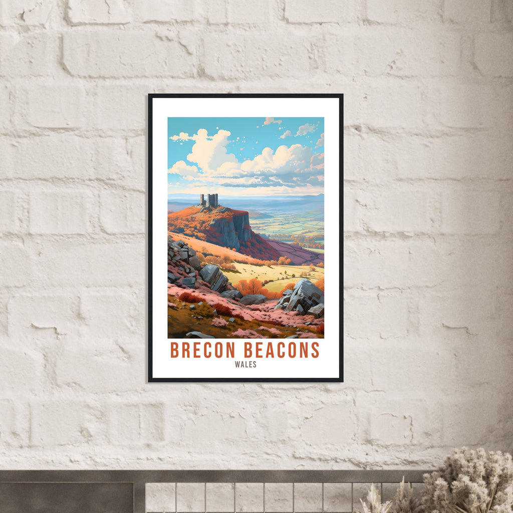 Brecon Beacons Print Brecon Beacons Home Decor Mountain Landscape Wales Nature Wall Hanging Wales Artwork Gift South Wales Travel Poster