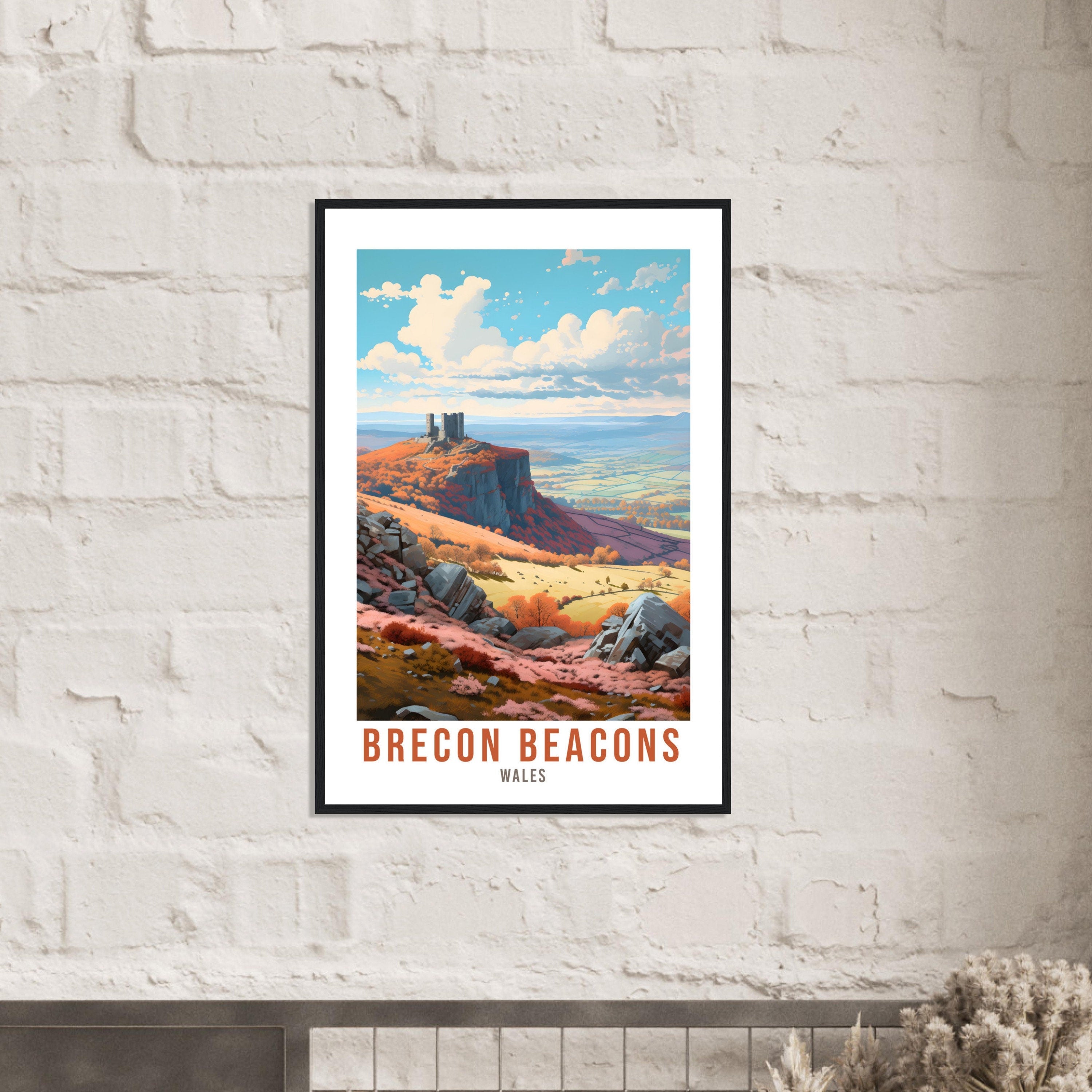 Brecon Beacons Print Brecon Beacons Home Decor Mountain Landscape Wales Nature Wall Hanging Wales Artwork Gift South Wales Travel Poster