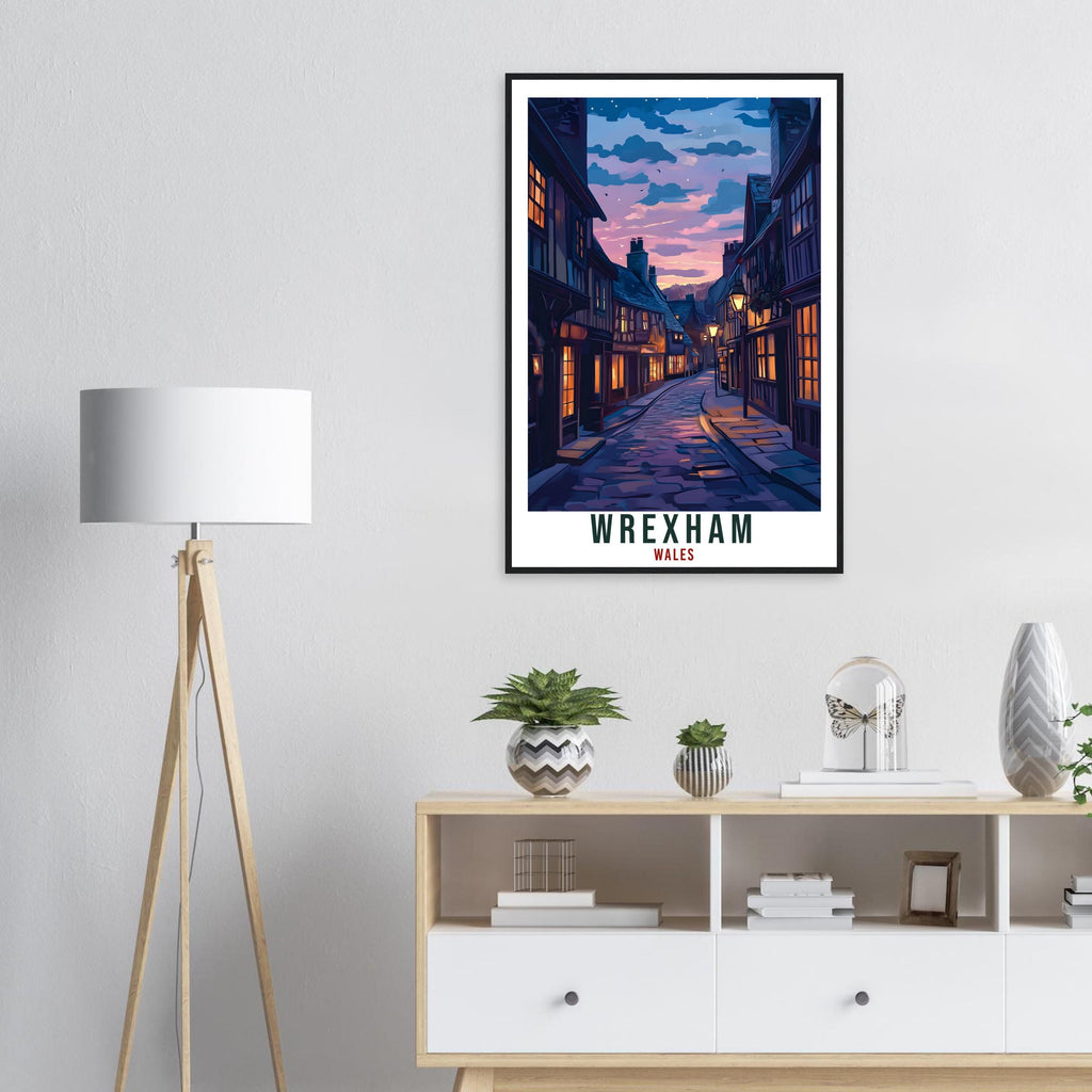 Wrexham Travel Print Wales Home Decor Wrexham Wall Art Wall Hanging Art Lover Wales Artwork Travel Poster Wales Wrexham Travel Art Gift