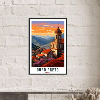 Ouro Preto Travel Print Wall Art Ouro Preto Brazil Wall Hanging Artwork Ouro Preto Art Gifts Ouro Preto Travel Poster Brazil Art Lovers Gift