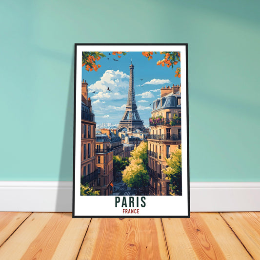 Paris Travel Print Eiffel Tower France Home Decor Paris Wall Art Gift Wall Hanging Art Lover Paris France Artwork Travel Poster Travel Art