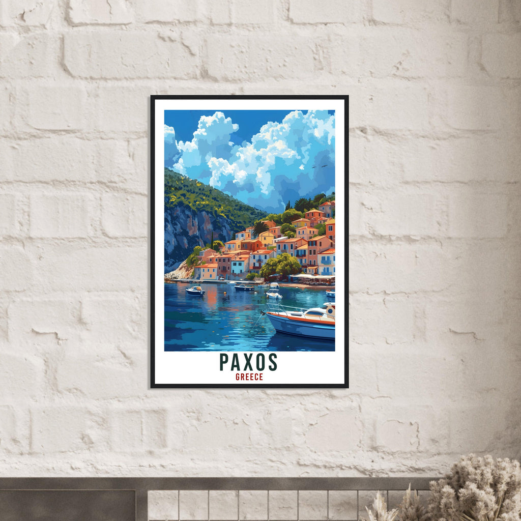 Paxos Travel Print Gift Greece Home Decoration Paxos Greek Islands Wall Art Gift Wall Hanging Art Lover Greece Artwork Paxos Travel Poster