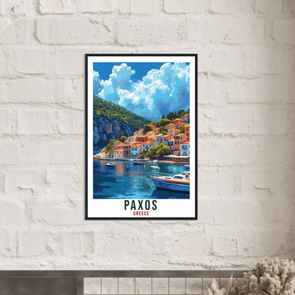 Paxos Travel Print Gift Greece Home Decoration Paxos Greek Islands Wall Art Gift Wall Hanging Art Lover Greece Artwork Paxos Travel Poster