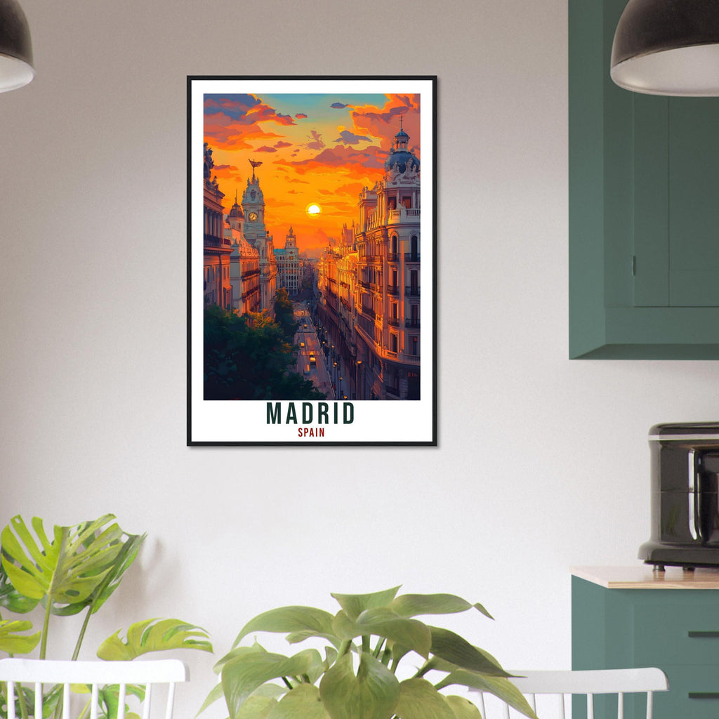 Madrid Travel Print Spain Home Decor Madrid Wall Art Gift Wall Hanging Art Lover Madrid City Art Spain Artwork Travel Poster Travel Artwork