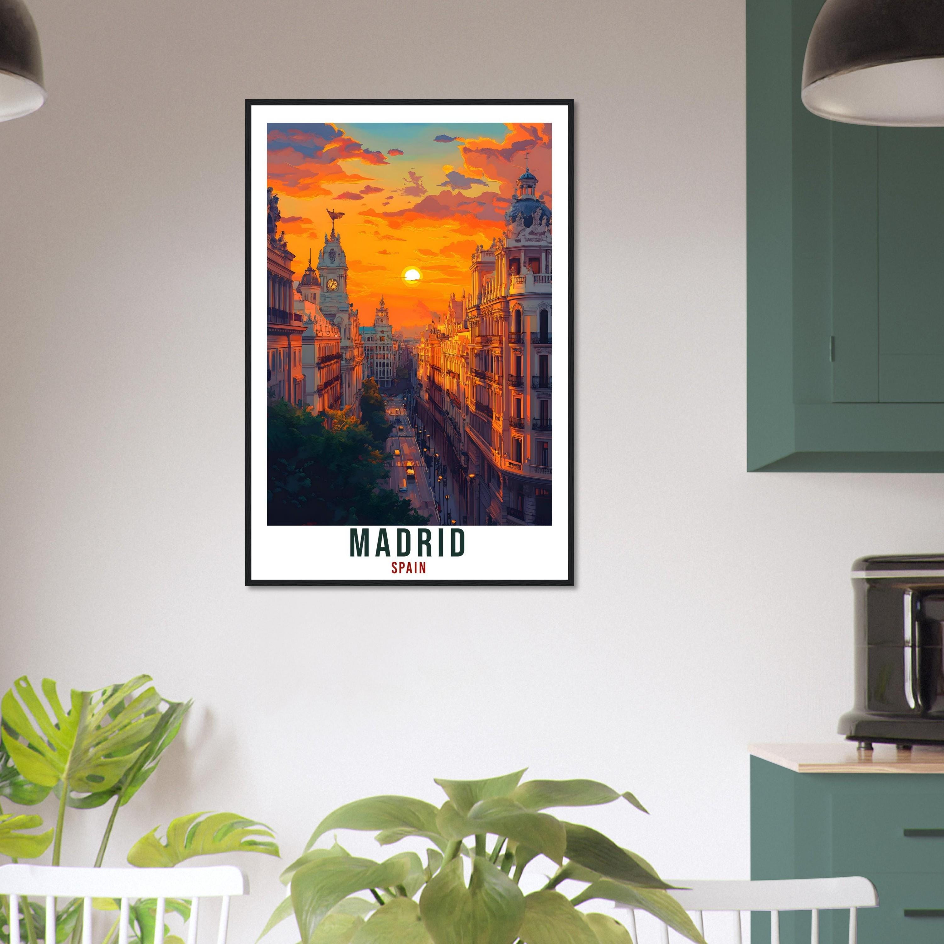 Madrid Travel Print Spain Home Decor Madrid Wall Art Gift Wall Hanging Art Lover Madrid City Art Spain Artwork Travel Poster Travel Artwork
