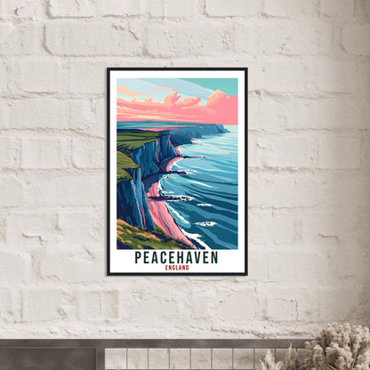 Peacehaven Travel Print Wall Art Wall Hanging Home Living Décor Peacehaven Gift Art Lovers Gift UK Artwork Gift Print England Travel Poster