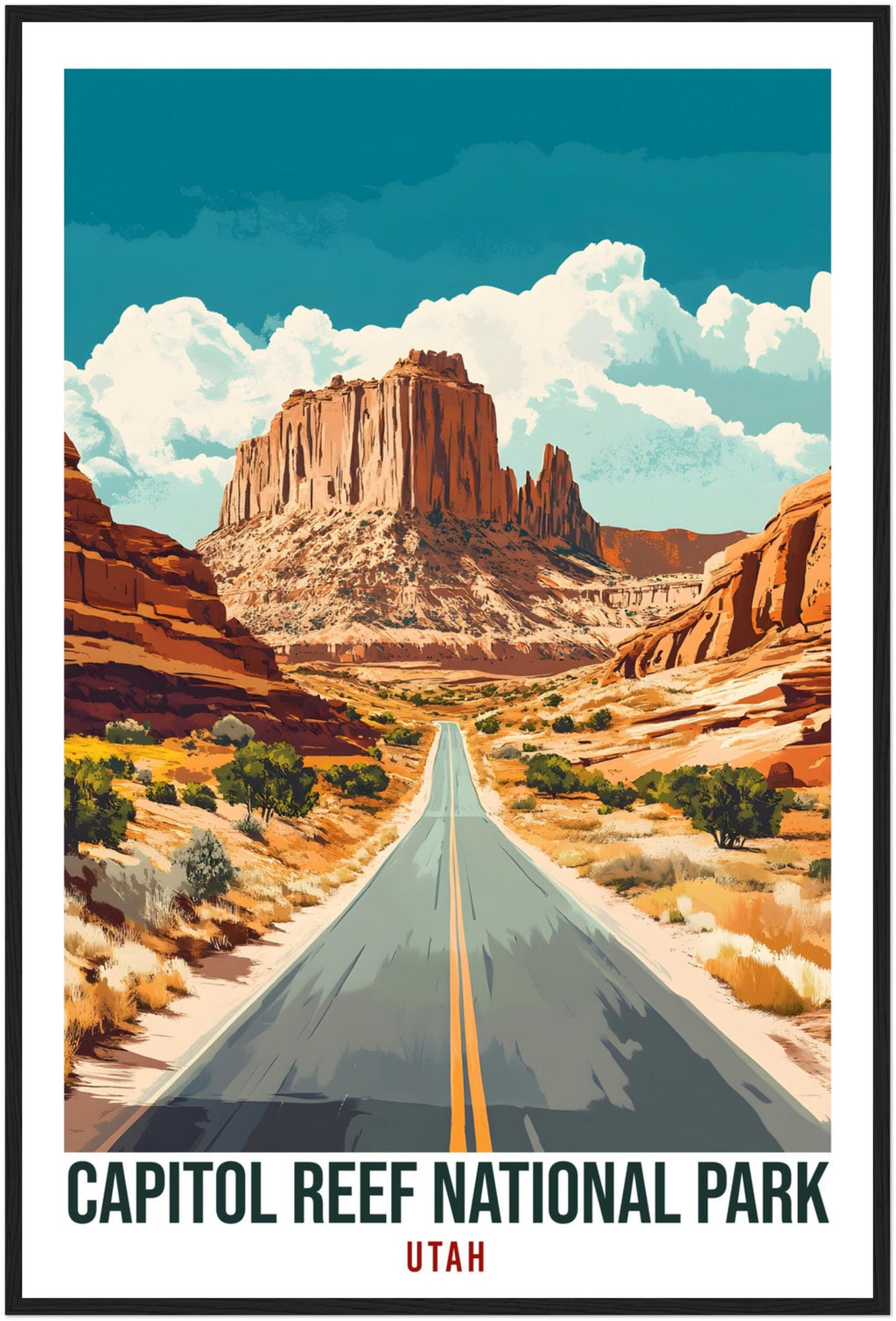 Capitol Reef National Park USA Travel Print Wall Art Wall Hanging Home Décor Capitol Reef Utah Gift Travel Art USA Artwork Travel Poster