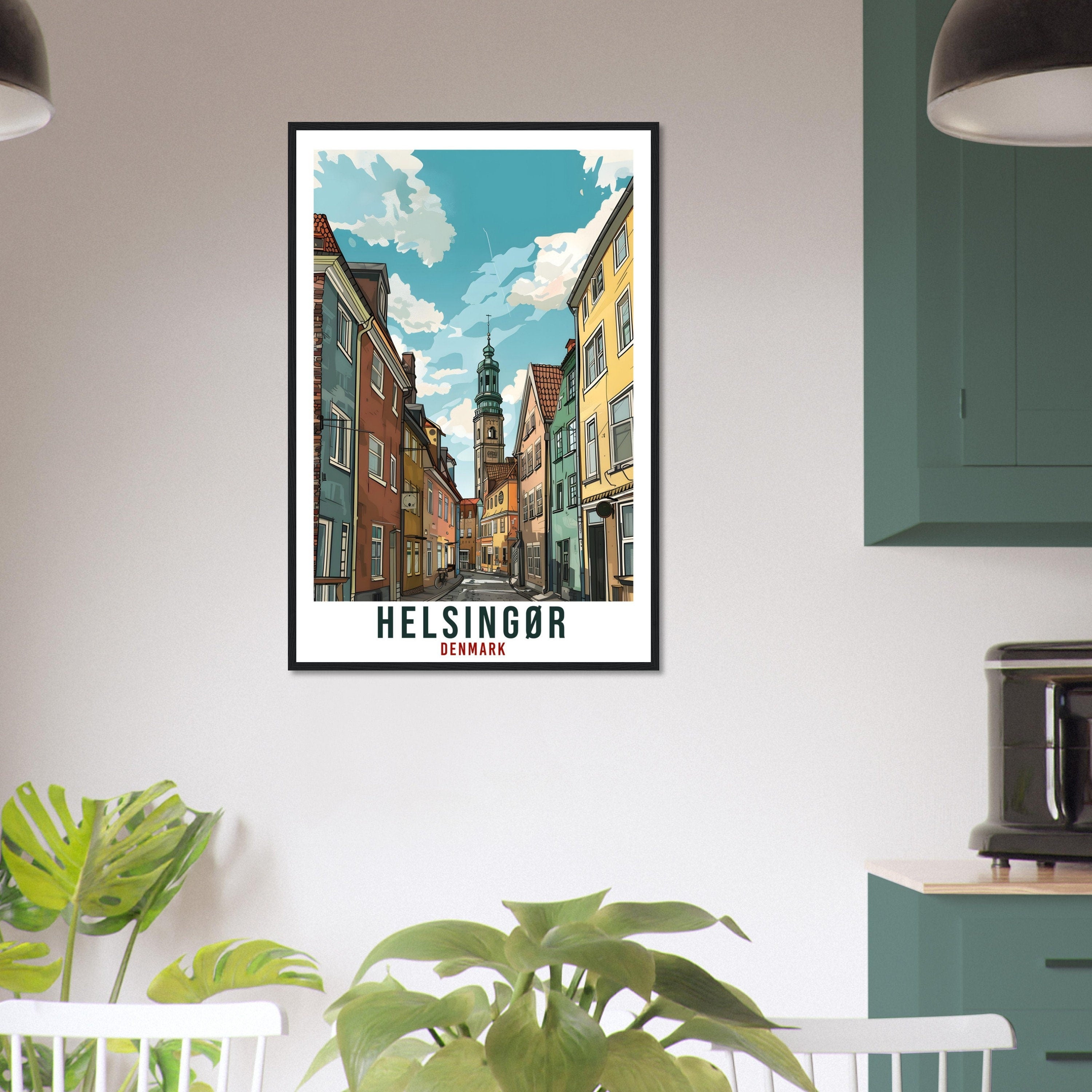 Helsingør Travel Print Denmark Wall Art Helsingør Wall Hanging Home Décor Helsingør Art Gift Denmark Artwork Gift Danish Travel Poster