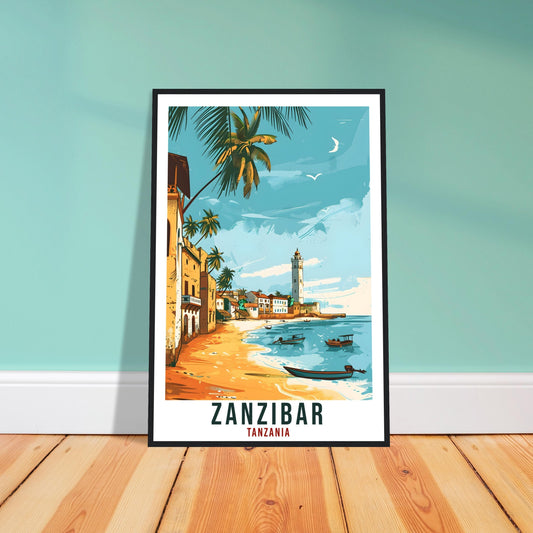 Zanzibar Tanzania Travel Print Wall Art Wall Hanging Home Décor Zanzibar Gift Art Lovers Tanzania Artwork Gift Print African Landmark Poster