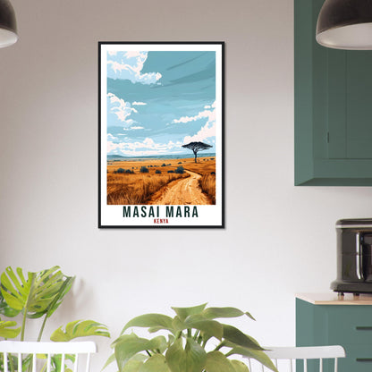 Masai Mara Kenya Travel Print Wall Art Wall Hanging Home Décor Masai Mara Safari Art Lovers Kenya Artwork Gift Print African Landmark Poster