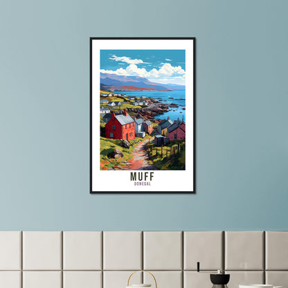 Muff Donegal Travel Print Wall Art Muff Wall Hanging Home Décor Dublin Gift Art Lovers Irish Art Lover Gift Donegal Print Donegal Artwork