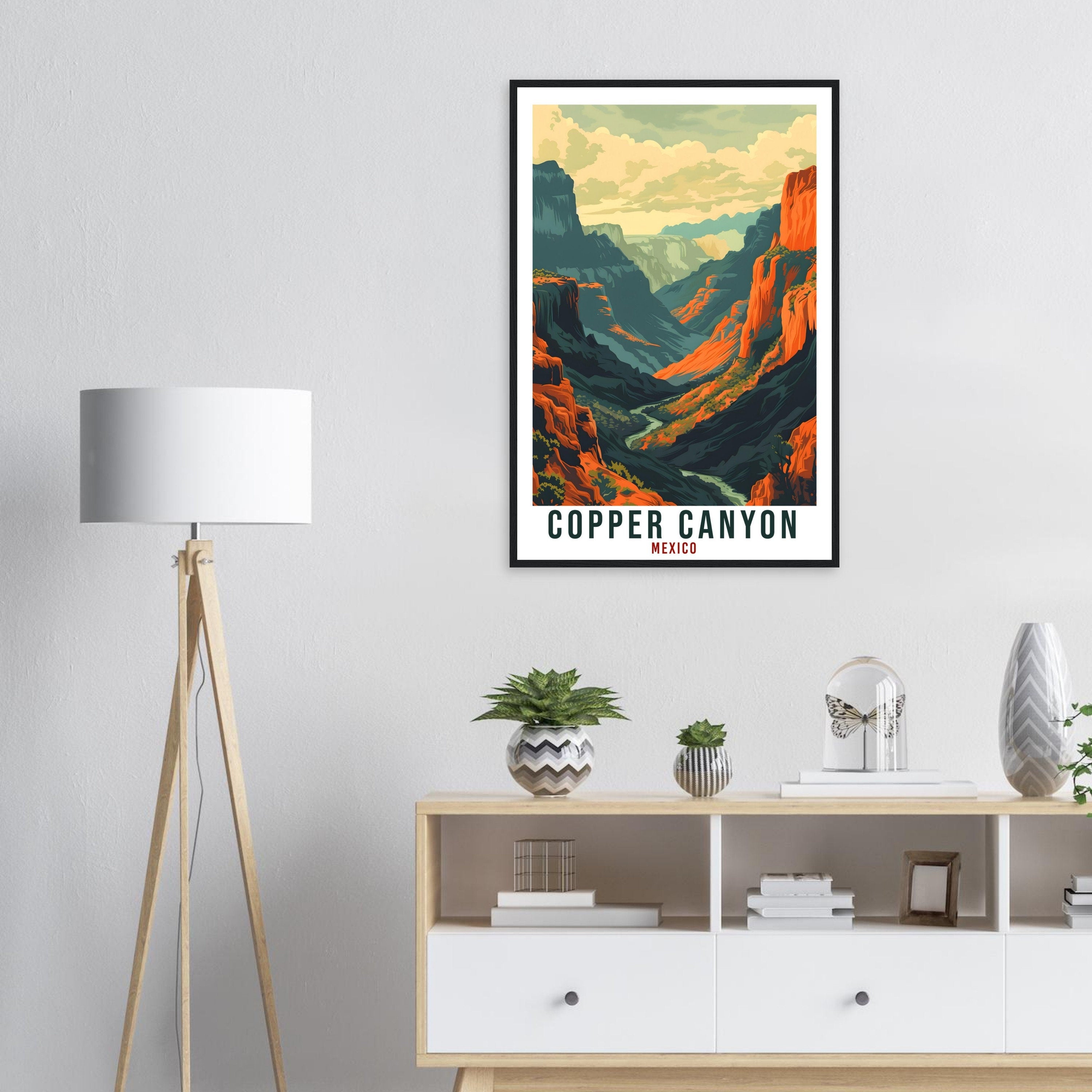 Copper Canyon Mexico Travel Print Mexico Wall Art Wall Hanging Home Décor Copper Canyon Gift Mexico Artwork Gift South America Travel Poster