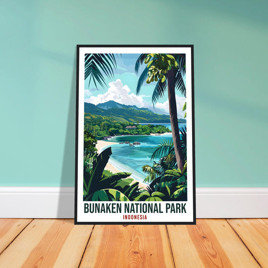 Bunaken National Park Travel Print Wall Art Wall Hanging Home Décor Bunaken Park Landmark Artwork Travel Art Lover Indonesia Travel Poster