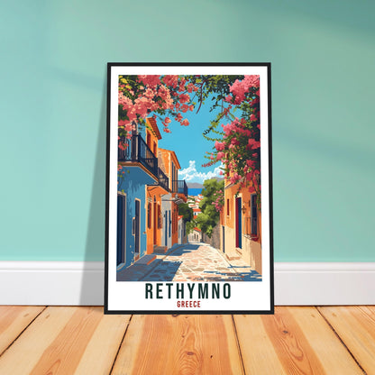 Rethymno Crete Travel Print Greece Home Decoration Greek Island Wall Art Gift Wall Hanging Art Lover Greece Artwork Rethymno Travel Poster