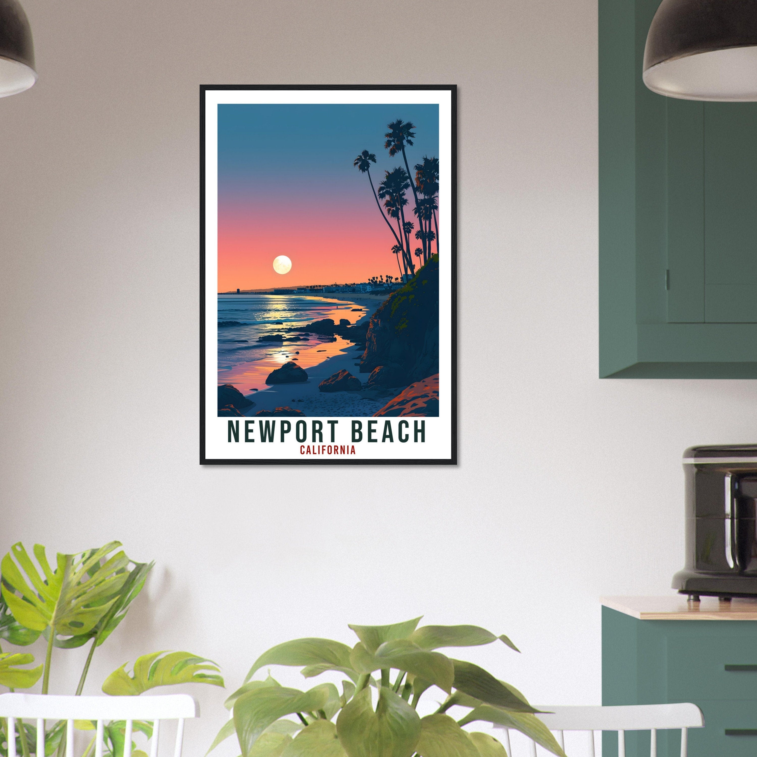 Newport Beach Travel Print California Home Decor US City Wall Art Gift Wall Hanging Art Lover Newport Beach Artwork California Travel Poster