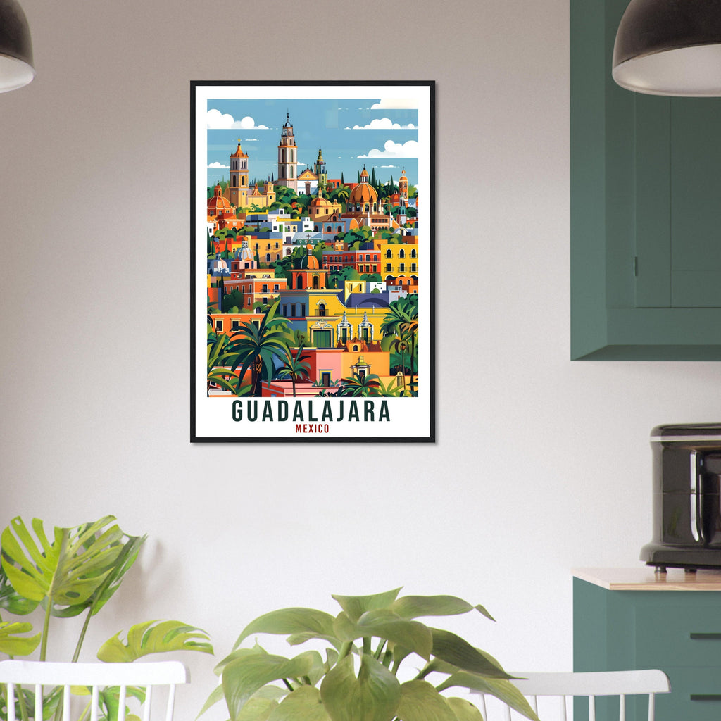 Guadalajara Mexico Travel Print Mexico Wall Art Wall Hanging Home Décor Guadalajara Gift Mexico Artwork Gift South America Travel Poster