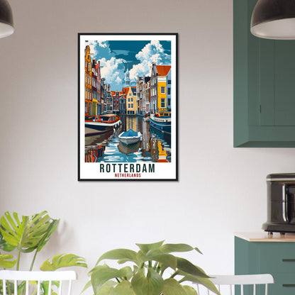 Rotterdam Dutch Travel Print Holland Wall Art Wall Hanging Home Décor Rotterdam Gift Art Lovers Gift Artwork The Netherlands Travel Poster